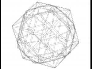 Wireframe Shape First Stellation of Icosidodecahedron 3D Baskı Modeli