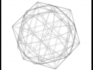 Wireframe Shape First Stellation of Icosidodecahedron 3D Print Model