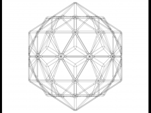 Wireframe Shape First Stellation of Icosidodecahedron 3D Baskı Modeli
