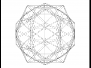 Wireframe Shape First Stellation of Icosidodecahedron 3D Baskı Modeli