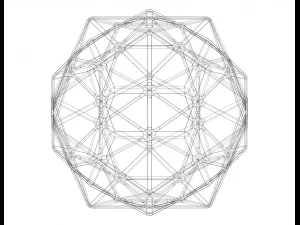 Wireframe Shape First Stellation of Icosidodecahedron 3D Print Model