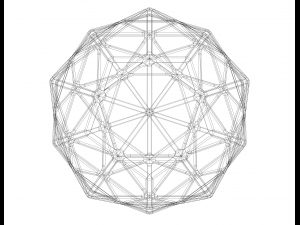 Wireframe Shape First Stellation of Icosidodecahedron 3D Baskı Modeli
