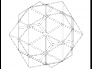 Wireframe Shape First Stellation of Icosidodecahedron 3D Baskı Modeli