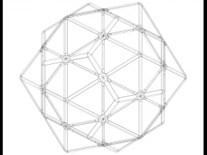 Wireframe Shape First Stellation of Icosidodecahedron 3D Print Model