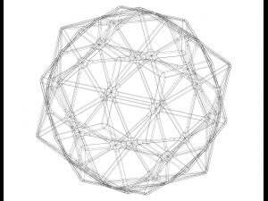 Wireframe Shape First Stellation of Icosidodecahedron 3D Baskı Modeli