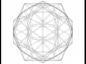 Wireframe Shape First Stellation of Icosidodecahedron 3D Baskı Modeli