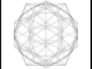 Wireframe Shape First Stellation of Icosidodecahedron 3D Print Model