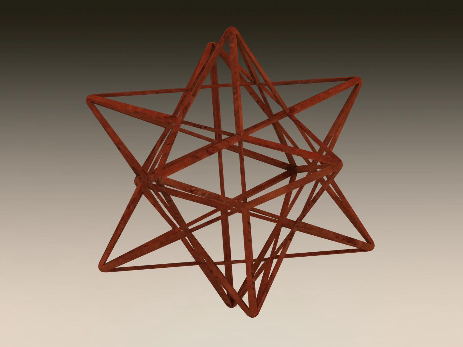 Wireframe Shape Small Stellated Dodecahedron 3D Print Model .c4d .max .obj .3ds .fbx .stl .blend