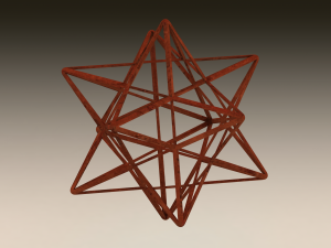 Wireframe Shape Small Stellated Dodecahedron 3D Print Model