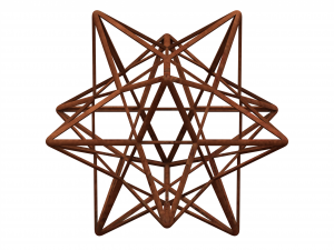 Wireframe Shape Small Stellated Dodecahedron 3D प्रिंट मॉडल