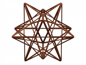 Wireframe Shape Small Stellated Dodecahedron 3D Print Model