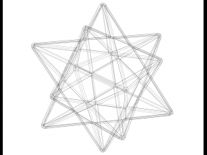 Wireframe Shape Small Stellated Dodecahedron 3D प्रिंट मॉडल