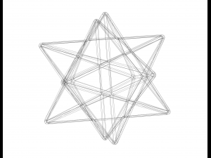 Wireframe Shape Small Stellated Dodecahedron 3D प्रिंट मॉडल