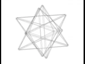 Wireframe Shape Small Stellated Dodecahedron 3D Print Model
