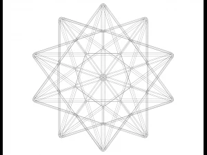 Wireframe Shape Small Stellated Dodecahedron 3D Print Model