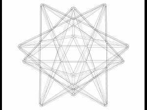 Wireframe Shape Small Stellated Dodecahedron 3D प्रिंट मॉडल