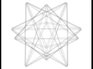 Wireframe Shape Small Stellated Dodecahedron 3D Print Model