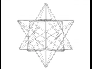 Wireframe Shape Small Stellated Dodecahedron 3D Print Model