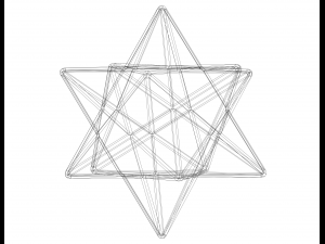 Wireframe Shape Small Stellated Dodecahedron 3D प्रिंट मॉडल