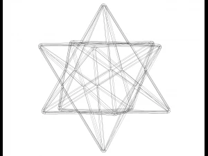 Wireframe Shape Small Stellated Dodecahedron 3D Print Model