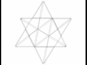 Wireframe Shape Small Stellated Dodecahedron 3D प्रिंट मॉडल