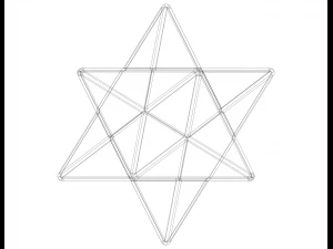 Wireframe Shape Small Stellated Dodecahedron 3D Print Model