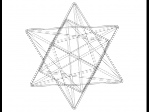 Wireframe Shape Small Stellated Dodecahedron 3D प्रिंट मॉडल