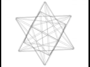 Wireframe Shape Small Stellated Dodecahedron 3D Print Model