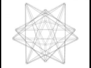 Wireframe Shape Small Stellated Dodecahedron 3D Print Model