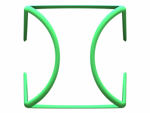 Wireframe Shape Geometric Twisted Cube 3D प्रिंट मॉडल