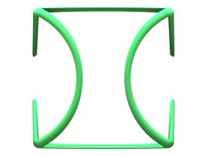 와이어프레임 모양 기하학적 트위스트 큐브 3D 프린트 모델