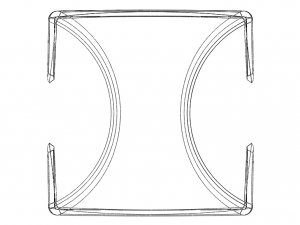 Wireframe Shape Geometric Twisted Cube 3D प्रिंट मॉडल