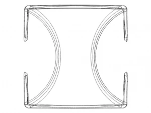 와이어프레임 모양 기하학적 트위스트 큐브 3D 프린트 모델
