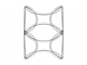 Wireframe Shape Geometric Twisted Cube 3D प्रिंट मॉडल