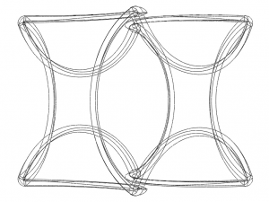 Wireframe Shape Geometric Twisted Cube 3D प्रिंट मॉडल