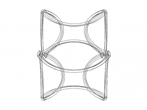 Wireframe Shape Geometric Twisted Cube 3D प्रिंट मॉडल