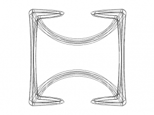 Wireframe Shape Geometric Twisted Cube 3D प्रिंट मॉडल