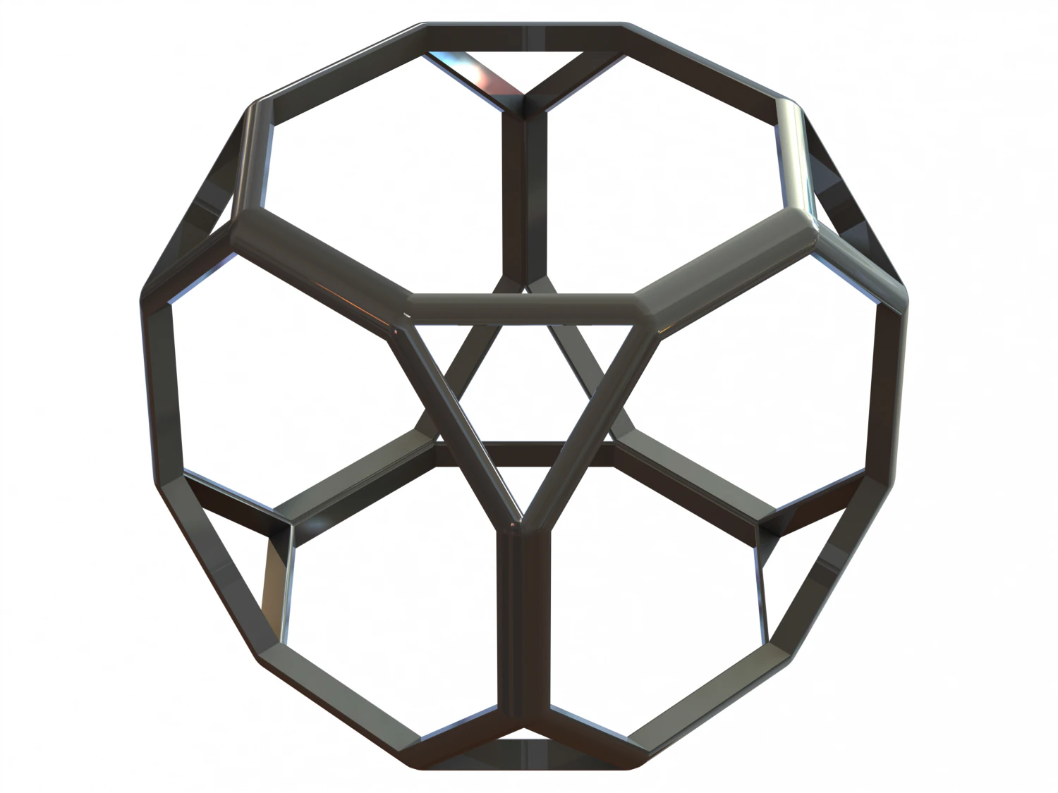 Wireframe Shape Truncated Cube 3D Print Model .c4d .max .obj .3ds .fbx .stl .blend 