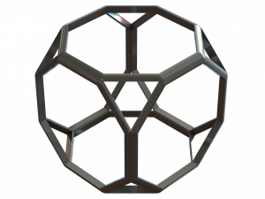 Wireframe Shape Truncated Cube 3Dプリントモデル