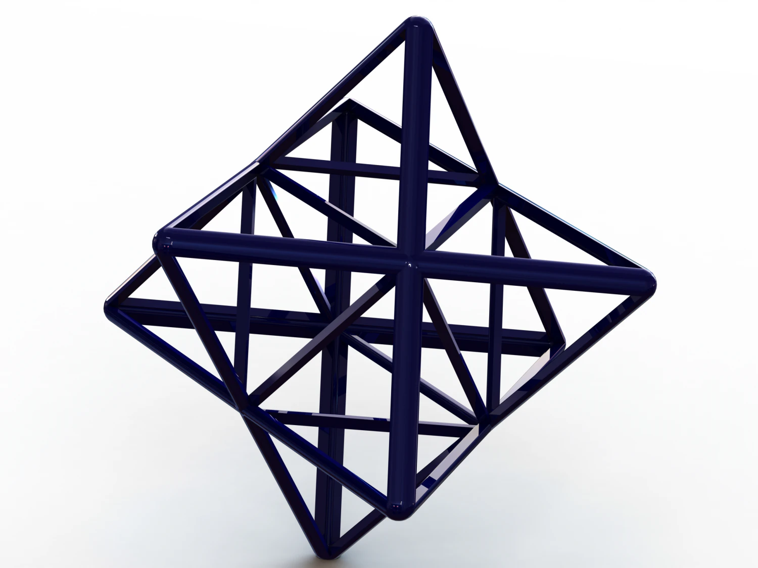 Wireframe Shape Stellated Octahedron 3D Print Model .c4d .max .obj .3ds .fbx .stl .blend 