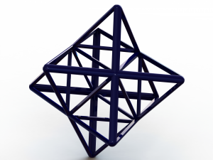Wireframe Shape Stellated Octahedron 3D Принт Модель