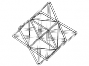 Wireframe Shape Stellated Octahedron 3D-printmodel