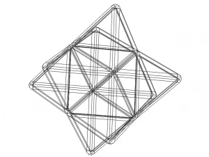 Wireframe Shape Stellated Octahedron 3D Print Model