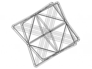 Wireframe Shape Stellated Octahedron 3D Print Model