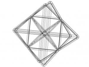 Wireframe Shape Stellated Octahedron 3D-printmodel