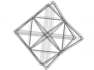 Wireframe Shape Stellated Octahedron 3D Print Model