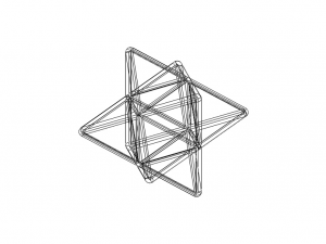Wireframe Shape Stellated Octahedron 3D-printmodel