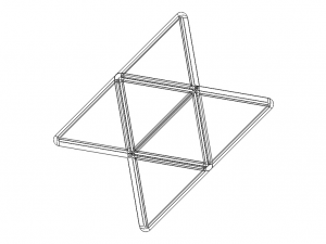 Wireframe Shape Stellated Octahedron 3D-printmodel
