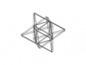 Wireframe Shape Stellated Octahedron 3D-printmodel