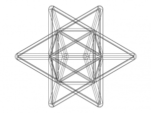Wireframe Shape Stellated Octahedron 3D-printmodel